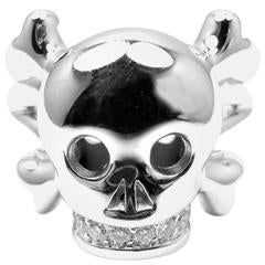 Christian Dior Tete de Mort Diamond Gold Skull Ring