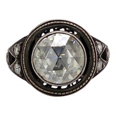 Vintage Victorian Style Apx 3.25 Carat Rose Cut Diamond Ring