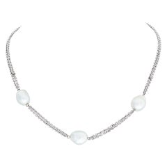 South Sea Pearl Necklace on 18k White Gold Chain