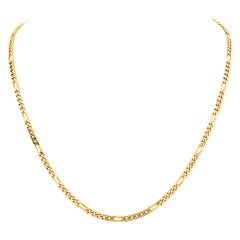 Vintage Figaro Style Link Chain in 14k Yellow Gold
