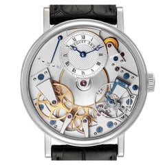Breguet Tradition Skeleton Dial White Gold Manual Wind Mens Watch 7027bb