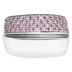 Pink Sapphire Ring in 18k White Gold