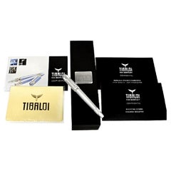 Tibaldi for Bentley Continental Silver Tempest Fountain Pen with 18k Nib.