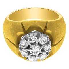 Bague en or jaune 14 carats avec diamants de 1,00 carat