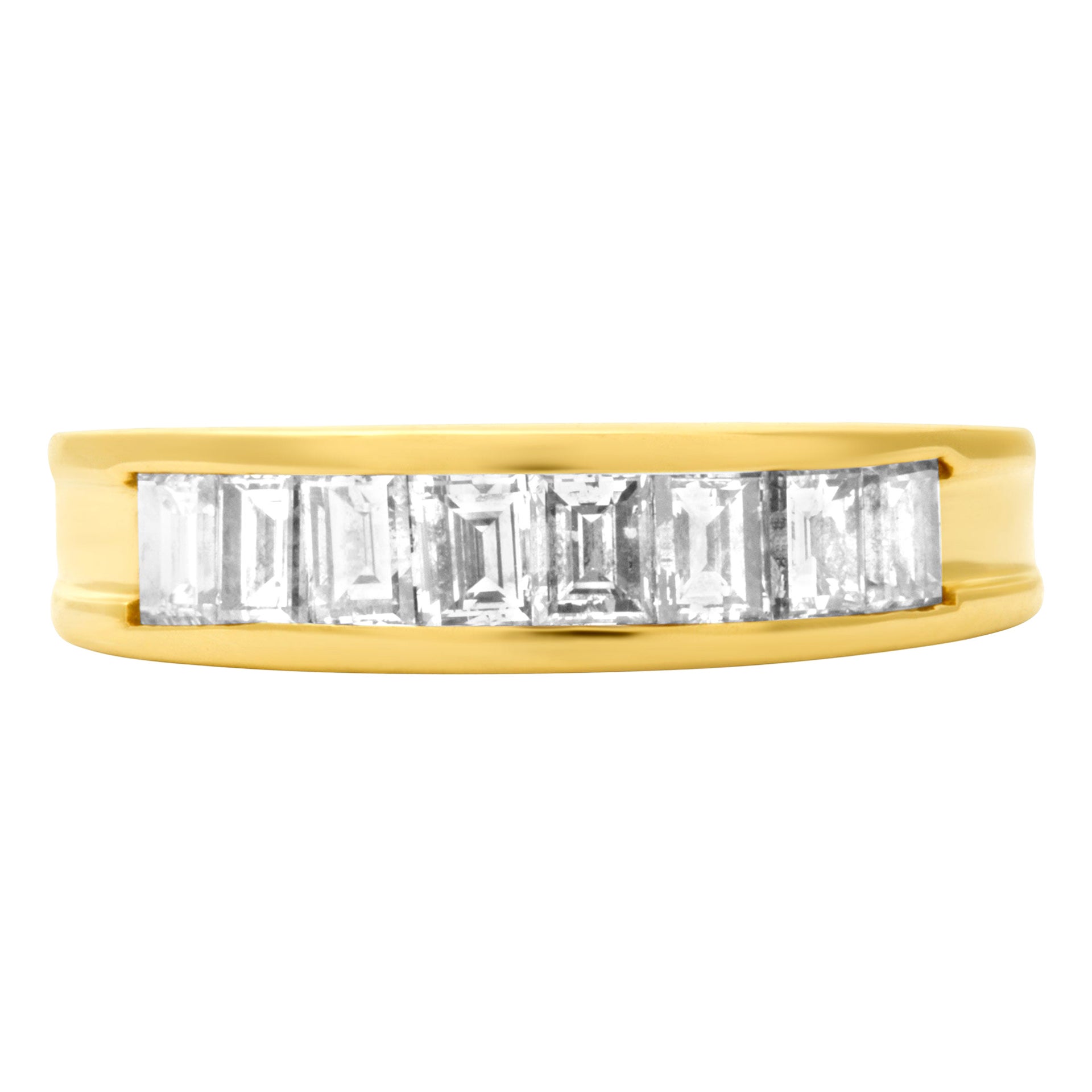 9k Yellow Gold G-H/VS 1.00Ct Round Diamond Channel Set Full Eternity Ring