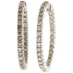 Jona Diamond Gold Hoop Earrings 4