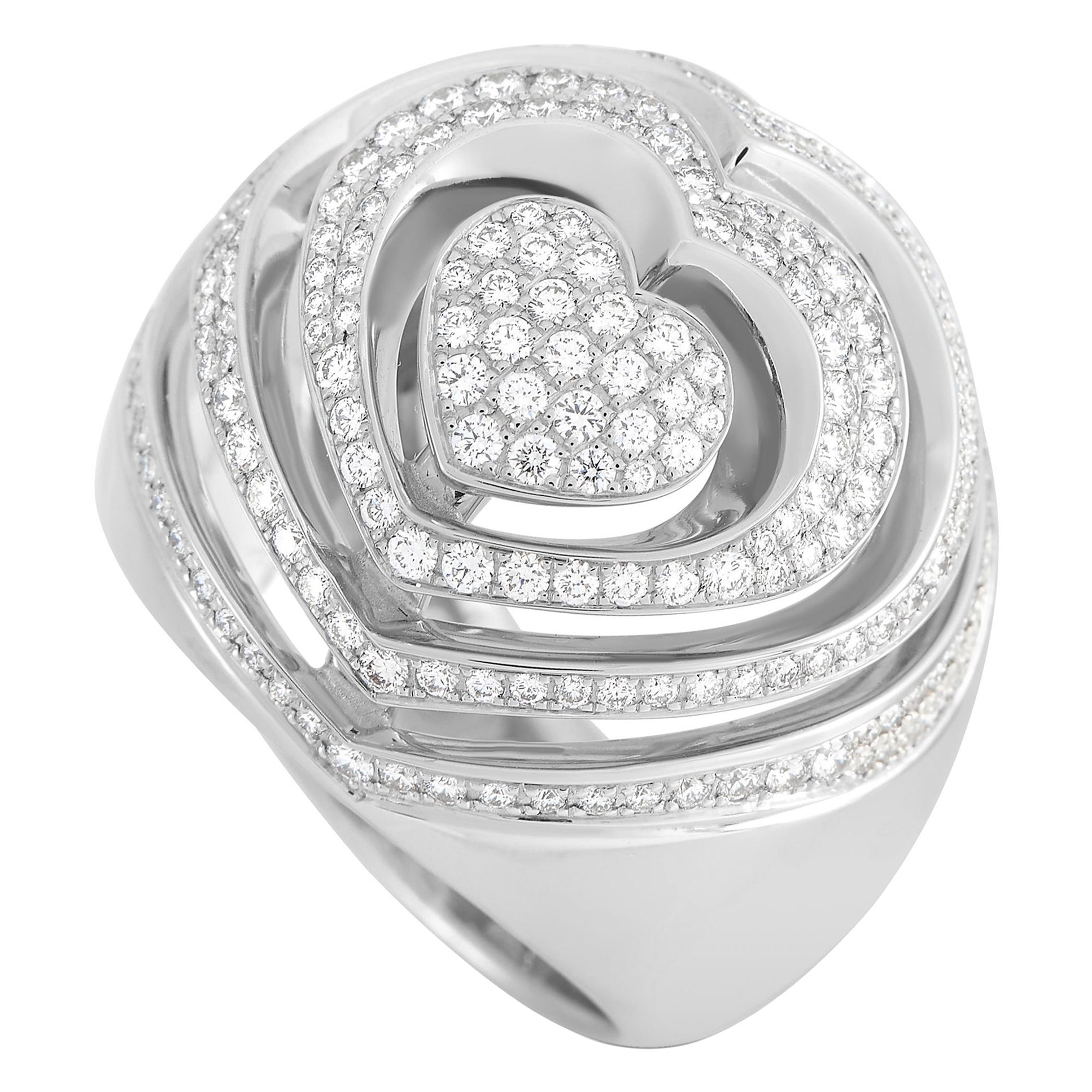 Chopard 18K White Gold 1.17 Ct Diamond Ring For Sale
