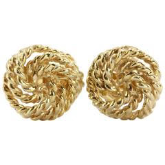 Twisted Knot Rope Gold Cufflinks