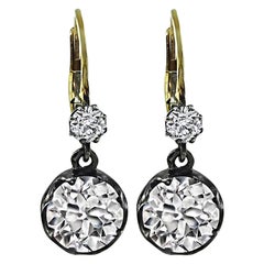 Victorian 3.82ct Diamond Earrings