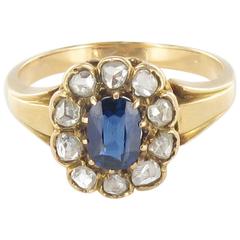 Lovely Antique Sapphire and Diamond Ring 