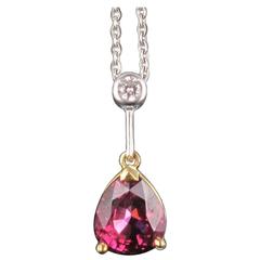 Tourmaline and Diamond Pendant 4