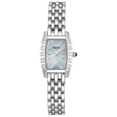 Pulsar Diamond Collection Steel Blue MOP Dial Quartz Women's Watch PEG751