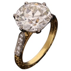 Hancocks Bague solitaire en diamant taille brillant vieille Europe de 5,95 carats
