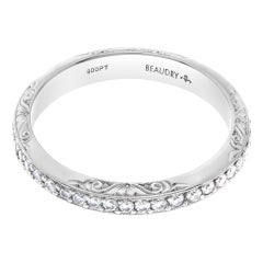 Michael Beaudry Platinum Diamond Eternity Band and Ring 0.44 Carats in Diamonds