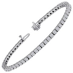 Bracelet tennis en or et diamants de 5,11 carats