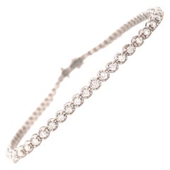 18K Diamond Tennis Bracelet White Gold