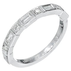 Peter Suchy .43 Carat Diamond Platinum Wedding Band Ring