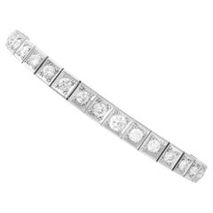 Pulsera francesa antigua de 4,52 quilates de diamantes y platino
