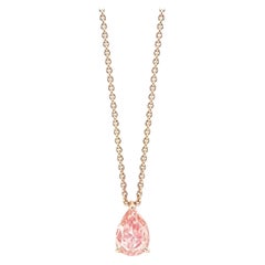 Emilio Jewelry GIA Certified 2.00 Carat Fancy Brown Pink Diamond Pendant