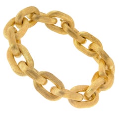 18 Karat Yellow Gold Cable Link Bracelet