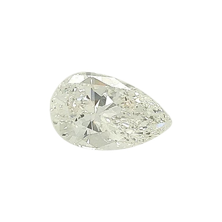GIA 5.43 Cts Pear Shape H Vvs1 Natural Diamond Gia #1142600984