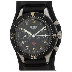 Heuer Stainless Steel German Pilot’s Chronograph Wristwatch