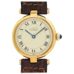 Cartier Lady’s Vermeil Vendome Tank Must de Cartier Quartz Wristwatch