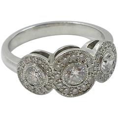 Tiffany Three Stone Circlet Diamond Ring  Wedding & Engagement