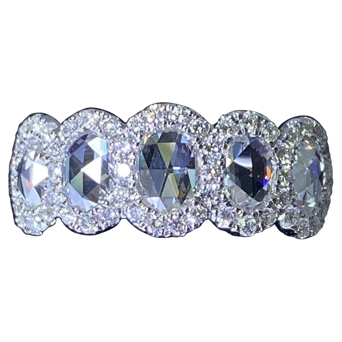 18K Rose Cut Diamond Ring For Sale