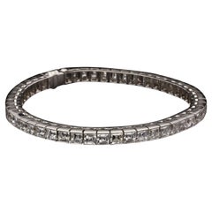 Superbe bracelet ligne Illario en platine et diamants, Italie, années 1950