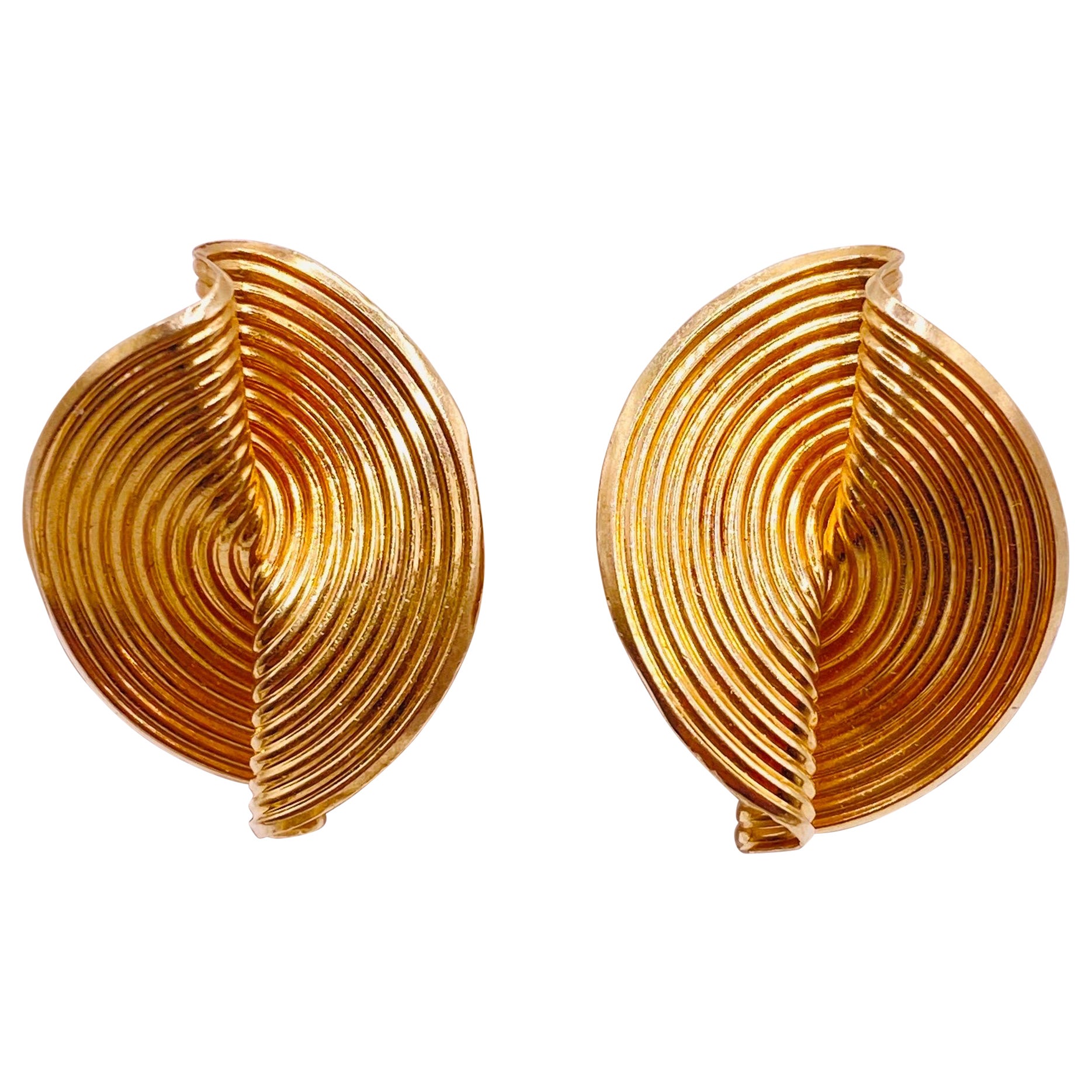 Tiffany & Co. Spiral Clip-On Yellow Gold Earrings