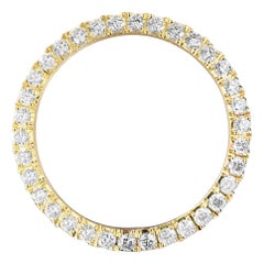 4.50 Carat VVS Diamonds 14K Gold Rolex Bezel