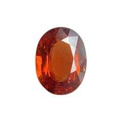 2.17ct Vivid Orange Red Spessartine Garnet Oval Cut Loose Gem Jewel