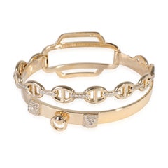 Hermès Collier De Chien Diamond Bracelet in 18k Yellow Gold 0.79 CTW