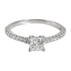 Vintage Tiffany & Co. Novo Diamond Engagement Ring in Platinum G VS1 0.59CTW