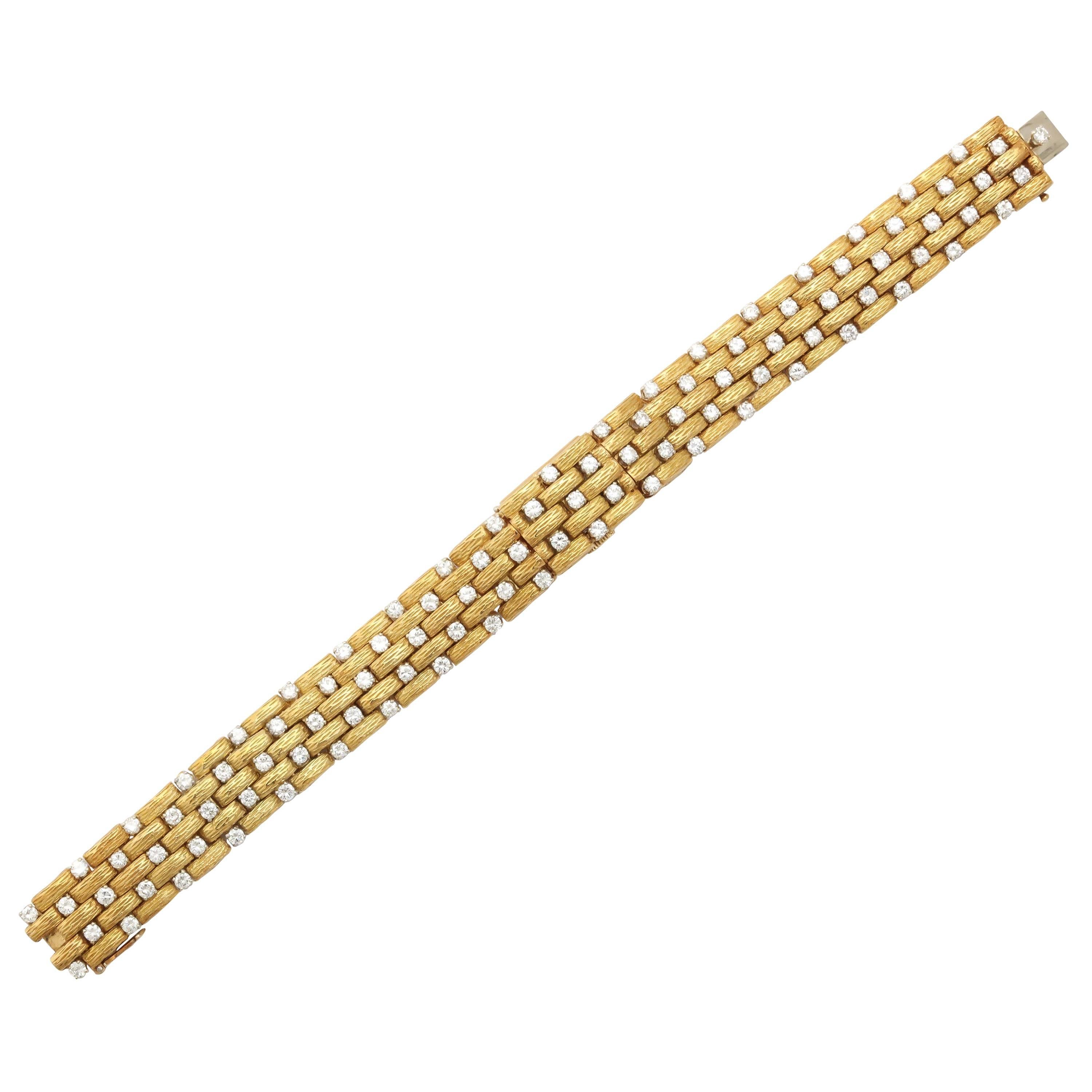 Tiffany & Co Gold & Diamond Watch Bracelet