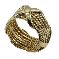 Tiffany & Co. Schlumberger Six Row Rope X Band Ring