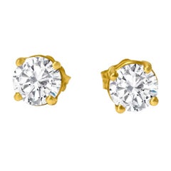 0.50 Carat VVS Diamond in 14K Gold Stud Earrings