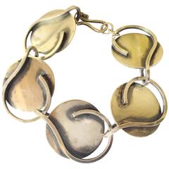 Bill Tendler Sterling Silver Abstract Modernist Bracelet 8