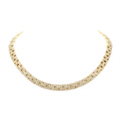Cartier Diamond Panthere Maillon Links Necklace