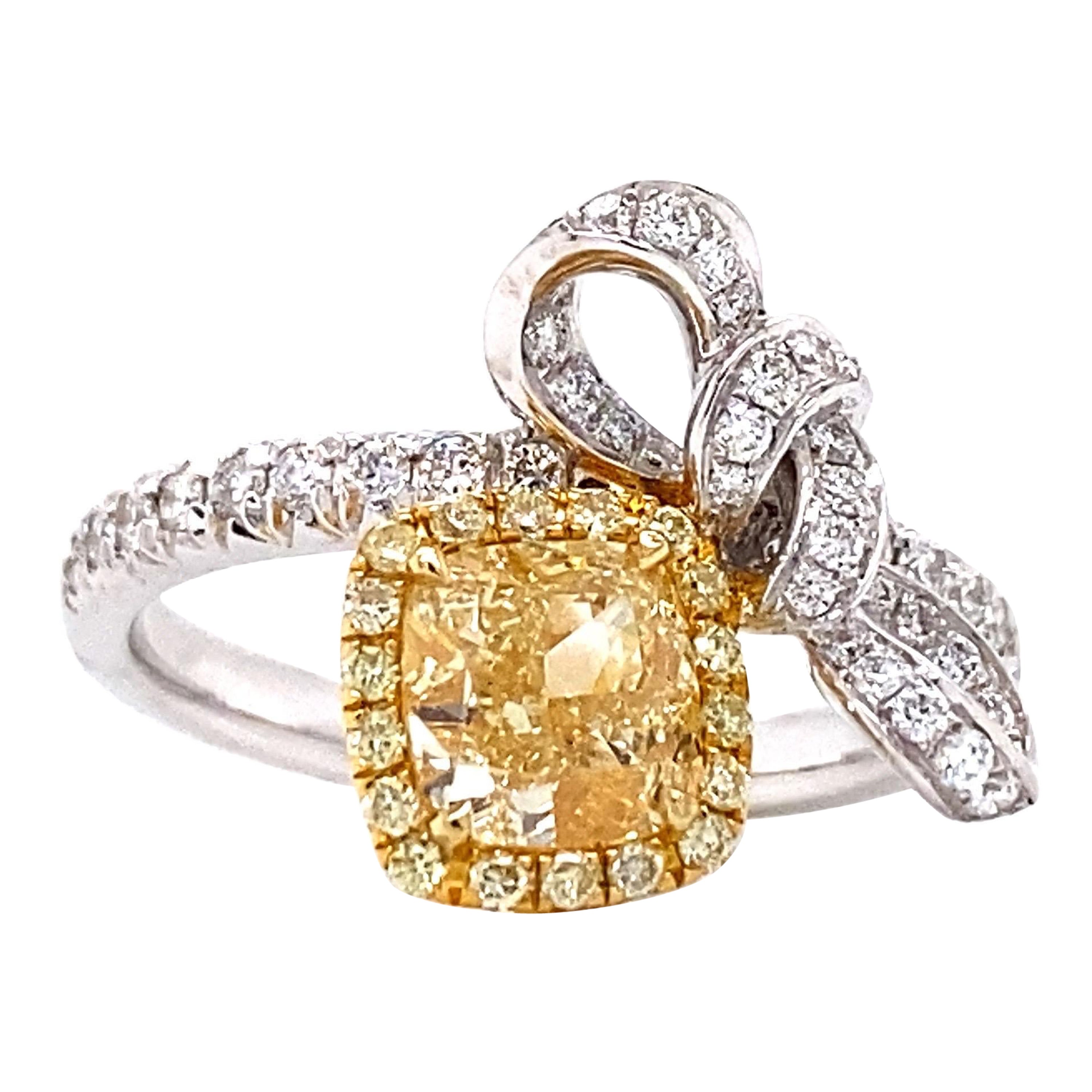 Emilio Jewelry GIA Certified 1.24 Carat Diamond Ring  For Sale