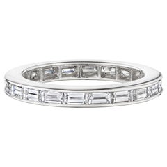 Straight Baguette Eternity Band in Platinum