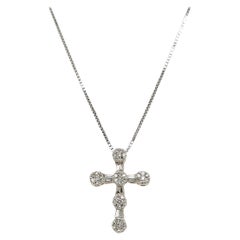 14 Karat Gold & Diamond Pendant Cross