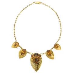 Gold & Citrine Necklace 5