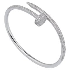 Cartier Juste Un Clou in 18k White Gold Diamond Bracelet