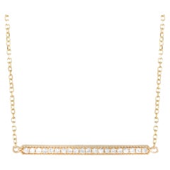 LB Exclusive 14 Karat Yellow Gold 0.10 Carat Diamond Pendant Necklace