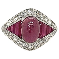 Vintage Diamond & Ruby Cocktail Ring