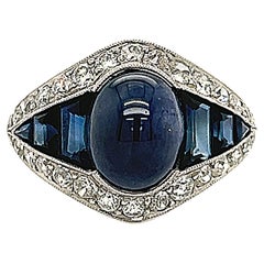 Vintage Diamond & Sapphire Cocktail Ring