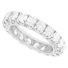 Retro 2.55ct Diamond and Platinum Full Eternity Engagement Ring, circa 1950