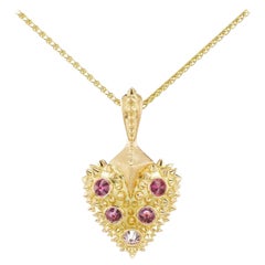 AnaKatarina 18K Gold, Diamond and Ruby 'Pierce Your Heart' Necklace